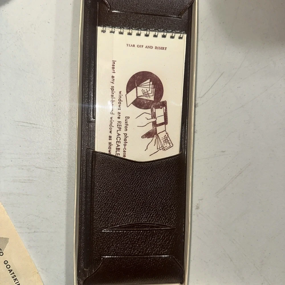 Vtg Lord Buxton Brown Convertible Wallet - Bifold - New In Box Morocco Goatskin